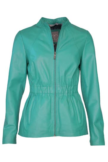 JCC Lederjacke 3102223 deep turquoise