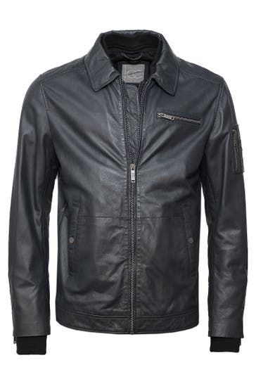 JCC Lederjacke 31023633 navy