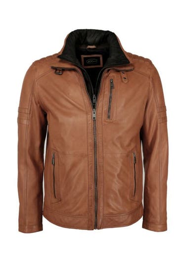 JCC Lederjacke 63535 dark cognac
