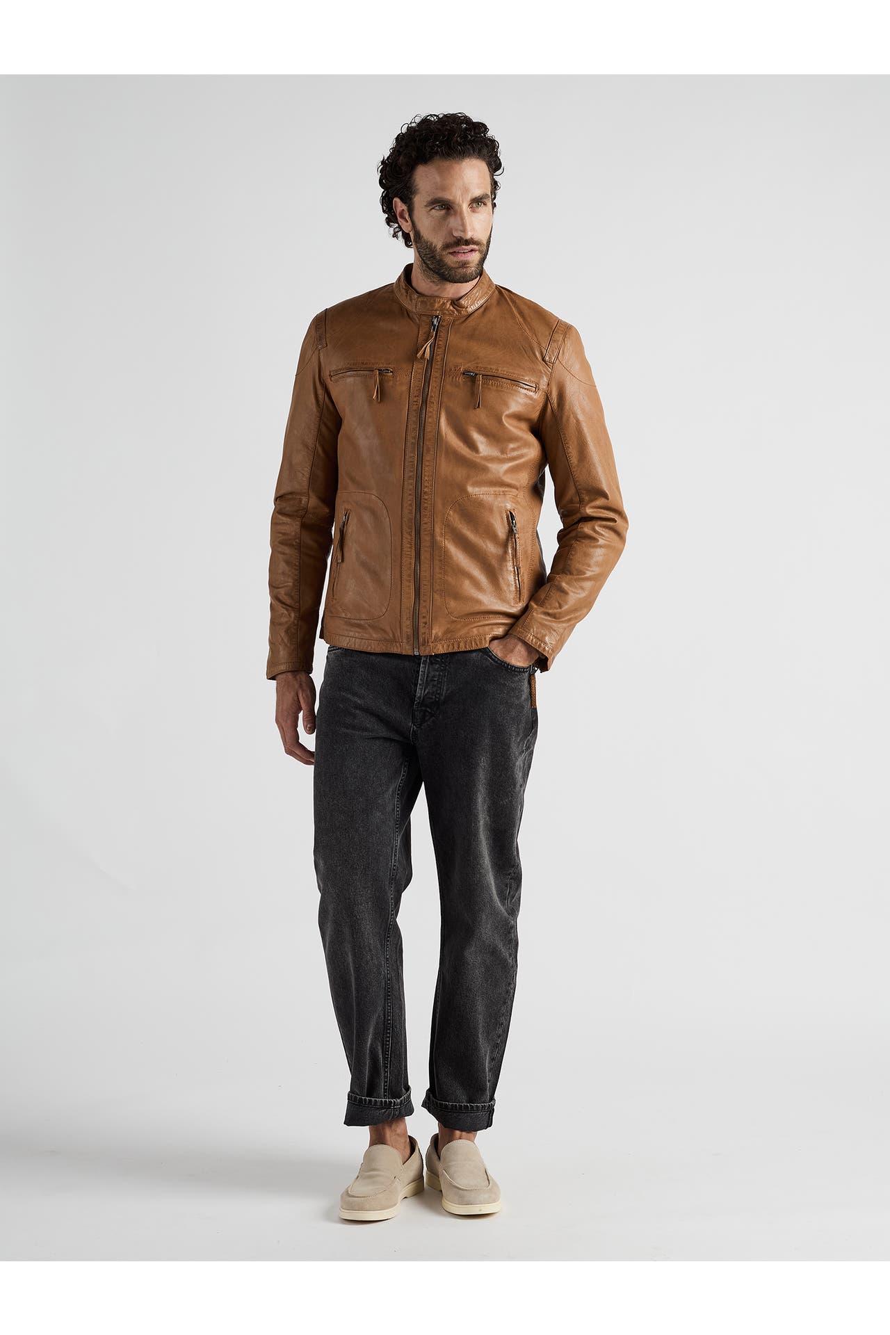 JCC Lederjacke Macadam cognac, Bild 1