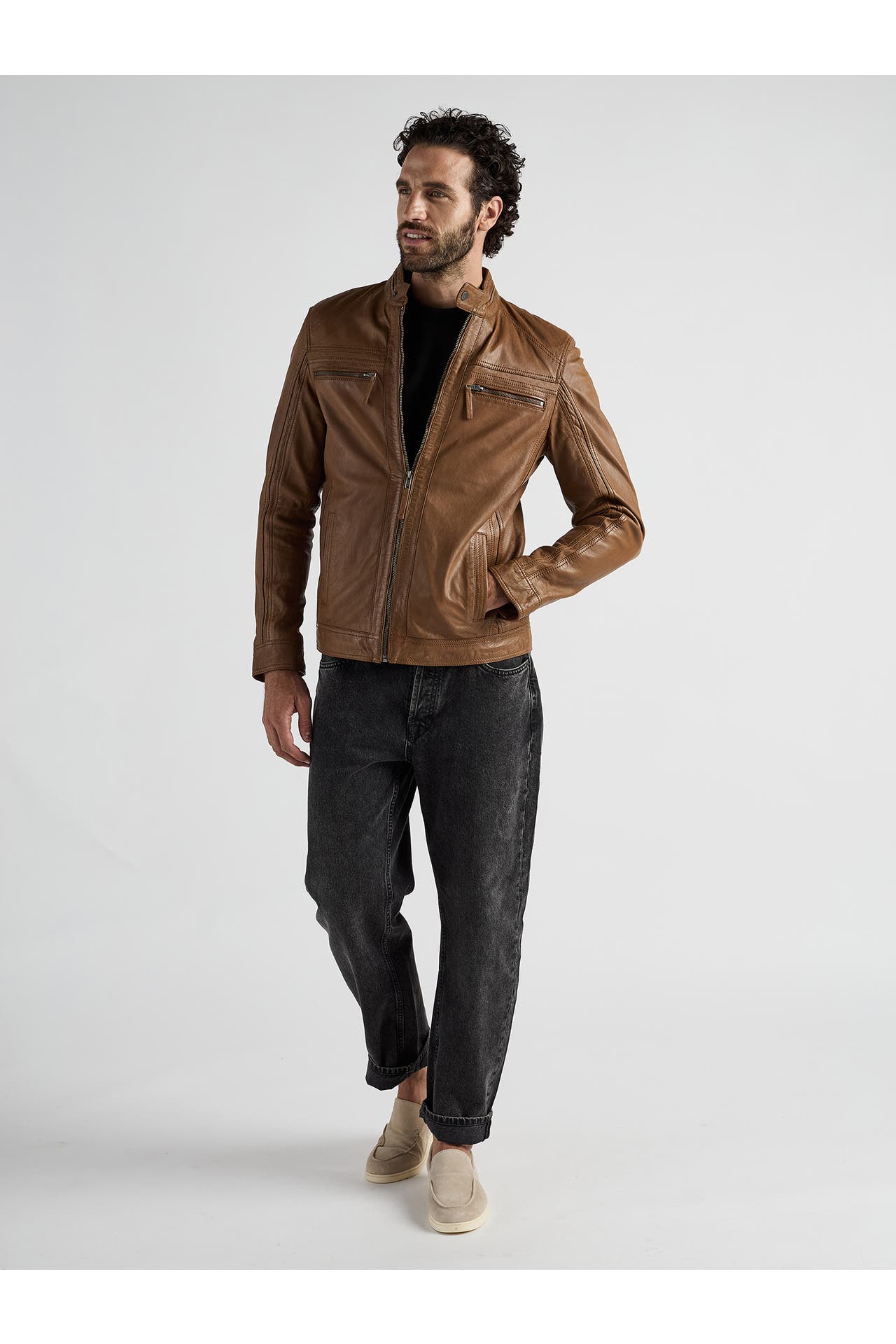 JCC Lederjacke EL101 camel, Bild 1