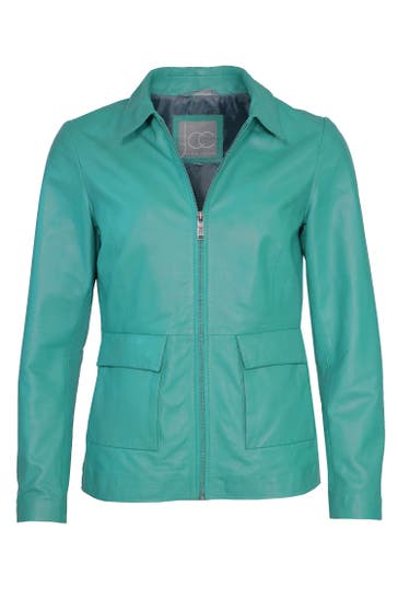 JCC Lederjacke 3102222 deep turquoise