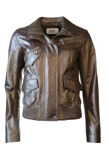 JCC Lederjacke Damen DC1373 dark brown