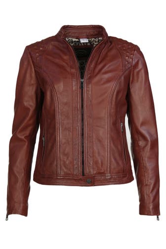 JCC Lederjacke Cabira red