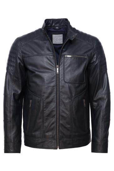 JCC Lederjacke 31023636 navy