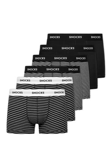 SNOCKS Boxer Schwarze Streifen