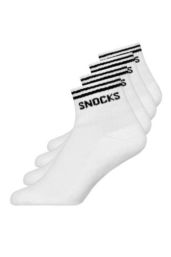 SNOCKS Socken Weiß (Streifen)