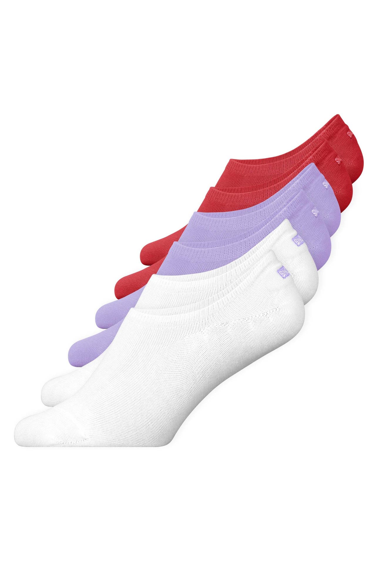 SNOCKS Socken Mix (Dunkelrot/Weiß/Flieder), Bild 1