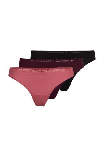 SNOCKS Slip Mix (Mauve/Weinrot/Schwarz)