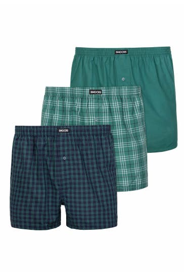 SNOCKS Boxer Mix (Grüne Muster)