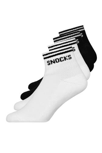 SNOCKS Socken Schwarz-Weiß (Streifen)