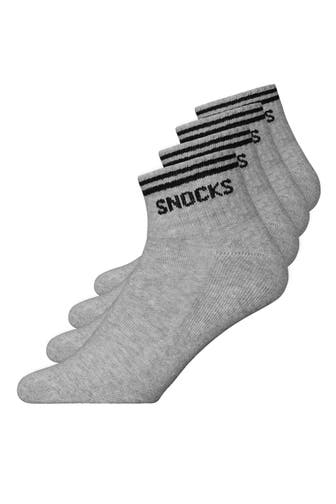 SNOCKS Socken Grau (Streifen)