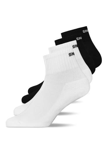 SNOCKS Socken Mix (Schwarz/Weiß)