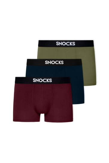 SNOCKS Boxer Mix (Rot/Olive/Blau)