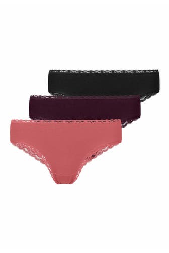 SNOCKS Slip Mix (Mauve/Weinrot/Schwarz)