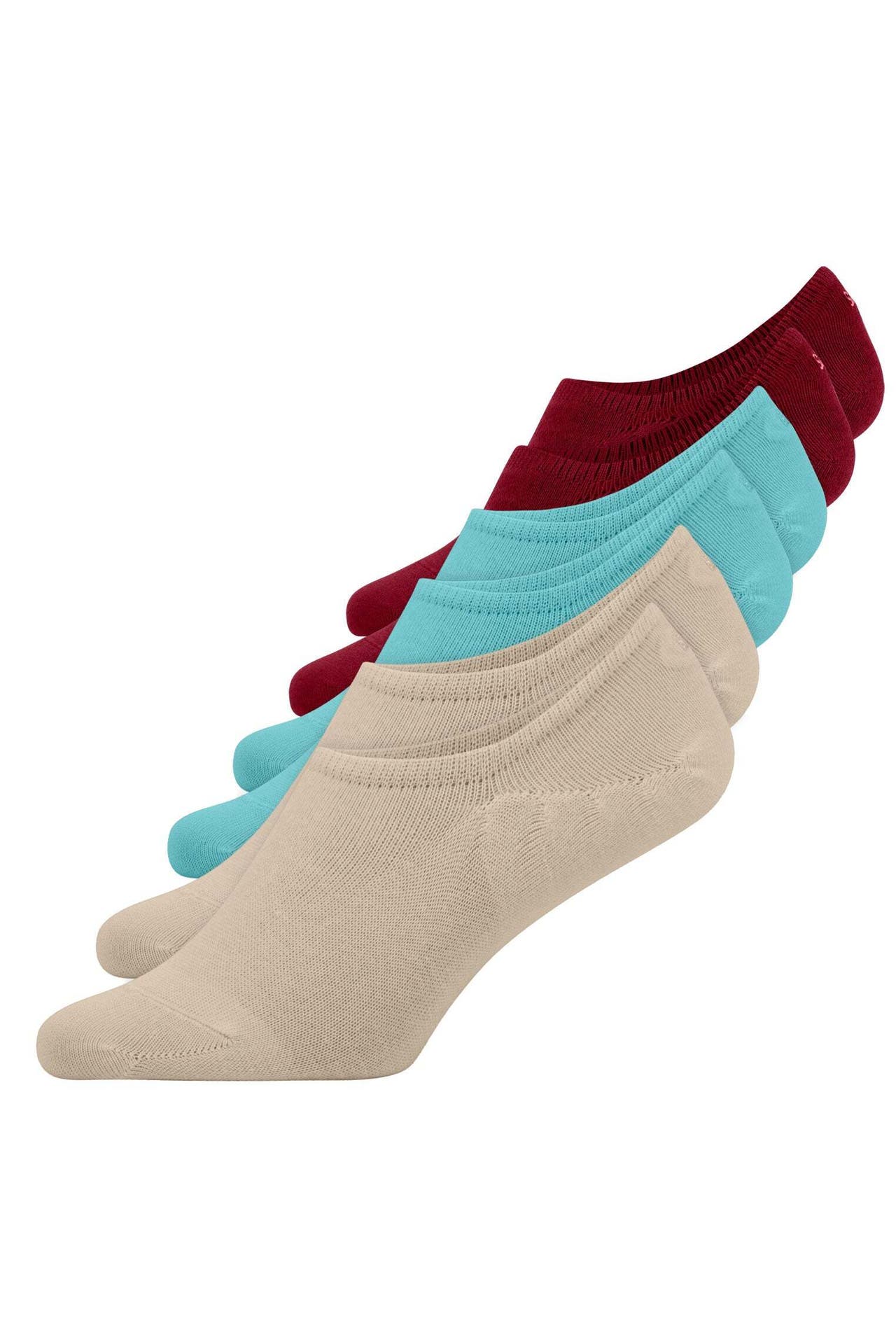SNOCKS Socken Mix (Hafer/Pazifik Blau/Dunkelrot), Bild 1