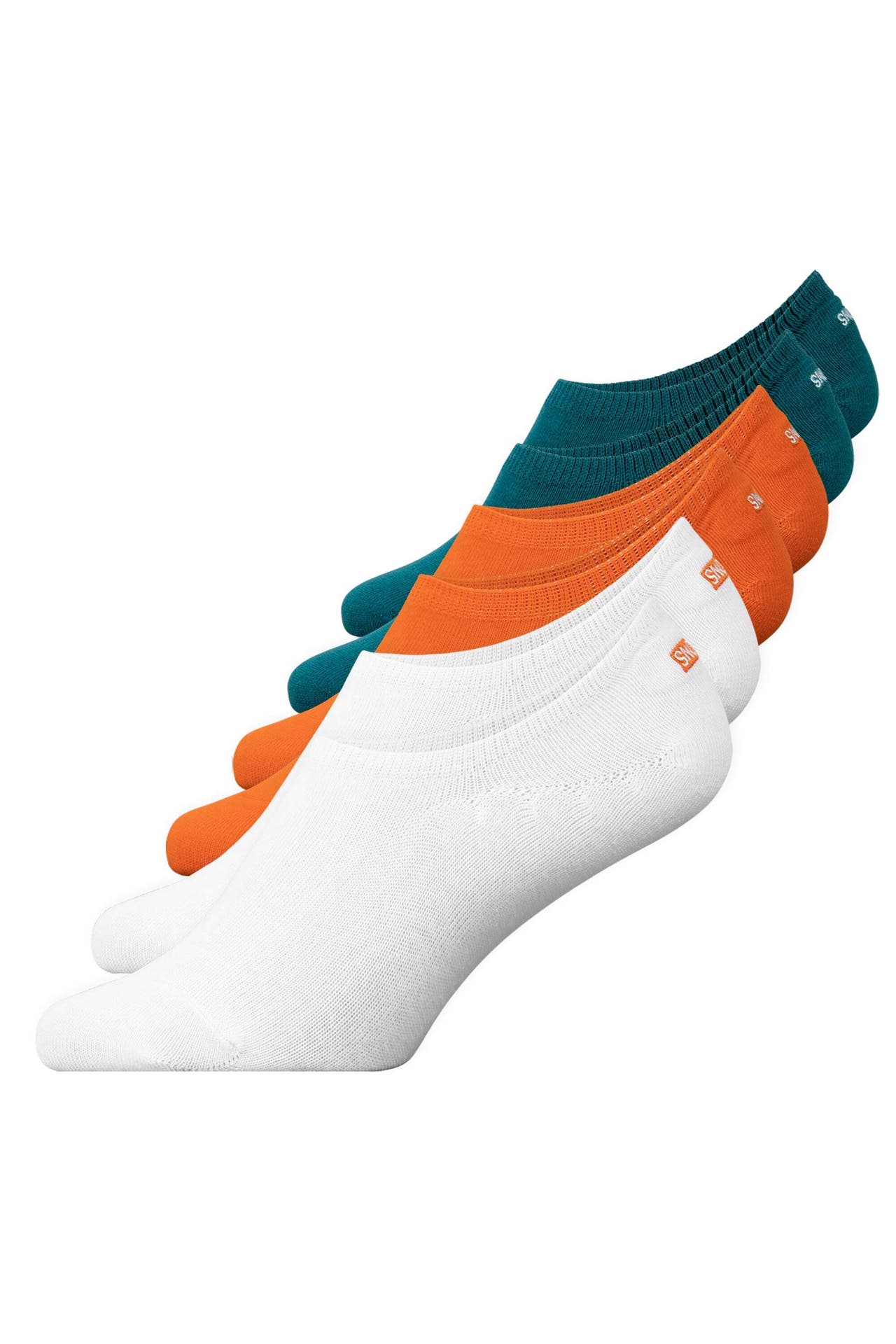 SNOCKS Socken Mix (Weiß/Orange/Petrol), Bild 1
