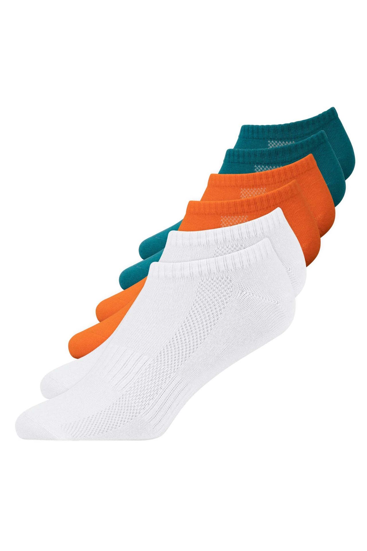 SNOCKS Socken Mix (Weiß/Orange/Petrol), Bild 1