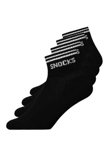SNOCKS Socken Schwarz (Streifen)