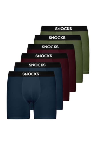 SNOCKS Boxer Mix (Rot/Olive/Blau)