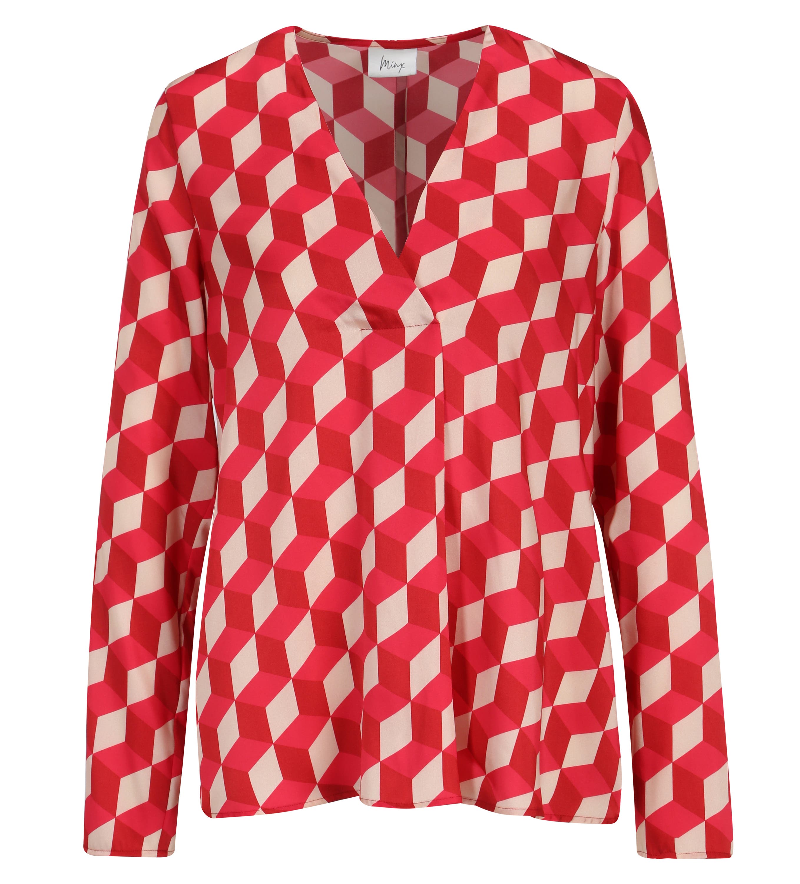 Blusenshirt rot gemustert clearance