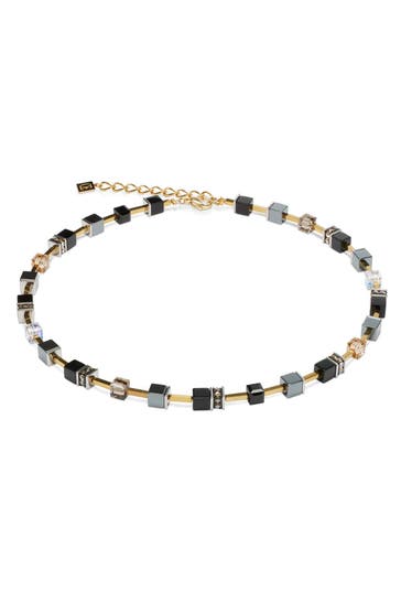 COEUR DE LION Kette GeoCUBE® Limited Edition Schwarz-Gold