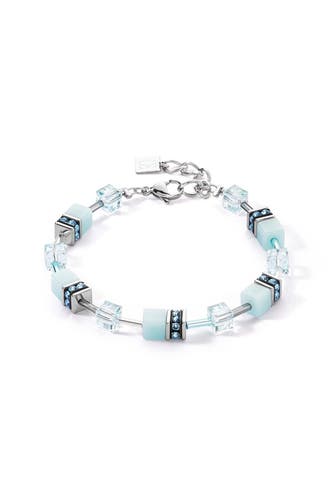 COEUR DE LION Armband GeoCUBE® Iconic Mono Silber Hellaqua