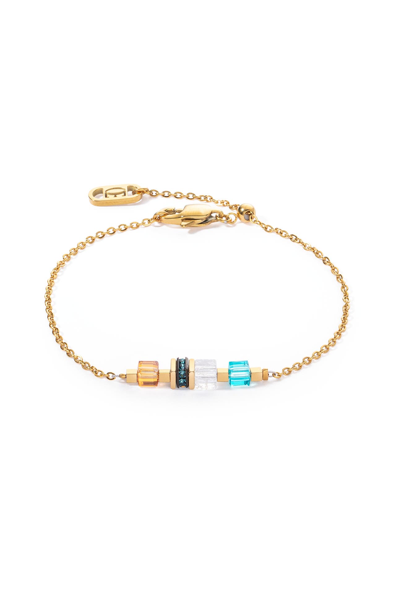 COEUR DE LION Armband Mini Cubes & Chain multicolorgold, Bild 1