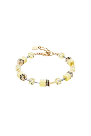 COEUR DE LION Armband GeoCUBE® Iconic Mono Gold hellgelb