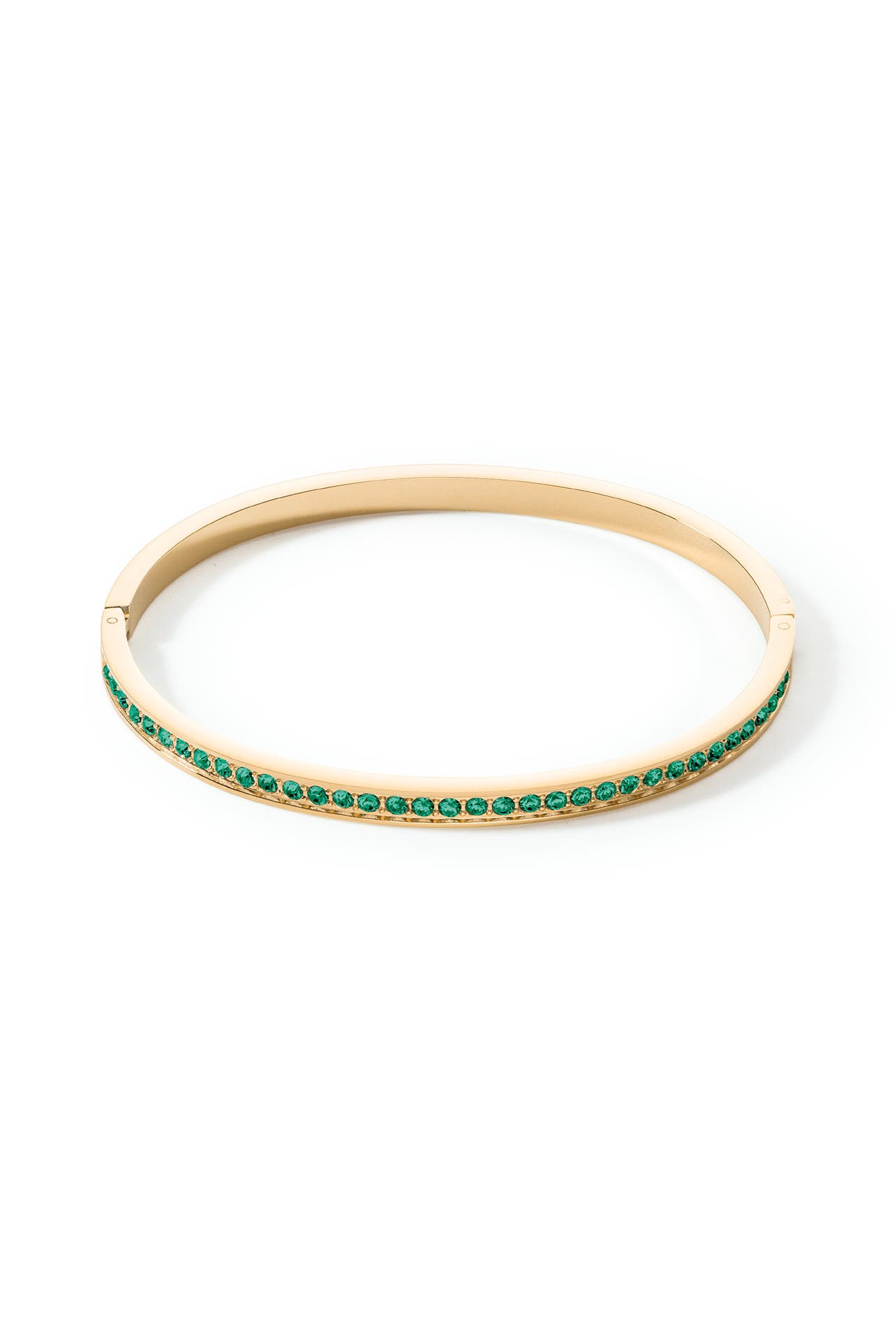 COEUR DE LION Armband Edelstahl & Kristalle Dunkelgrün-Gold, Bild 1