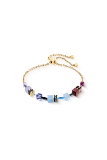 COEUR DE LION Armband GeoCUBE® Iconic Chain Lila-Blau