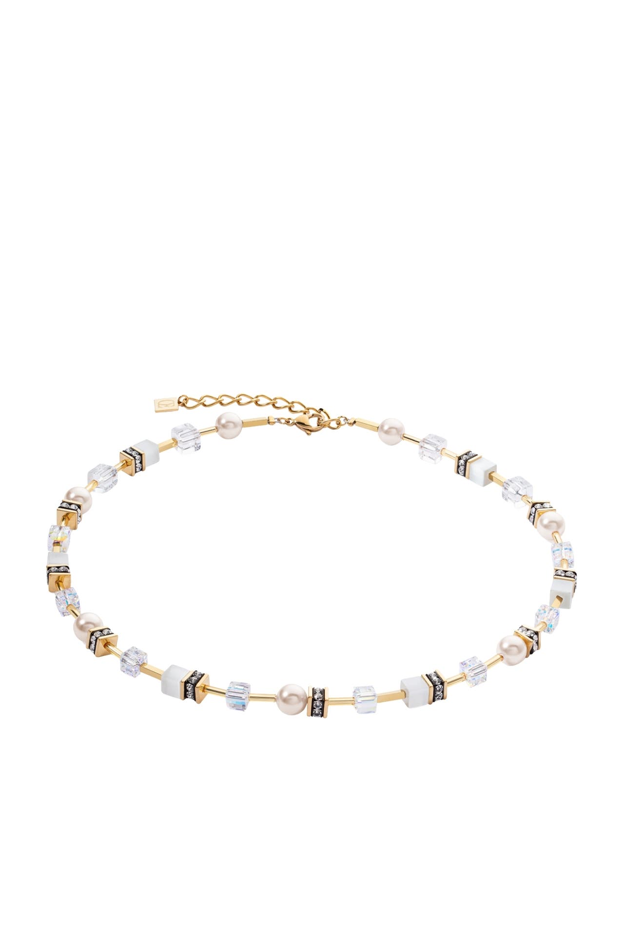 COEUR DE LION Kette Iconic Pearl Mix Halskette Weiß-Gold, Bild 1