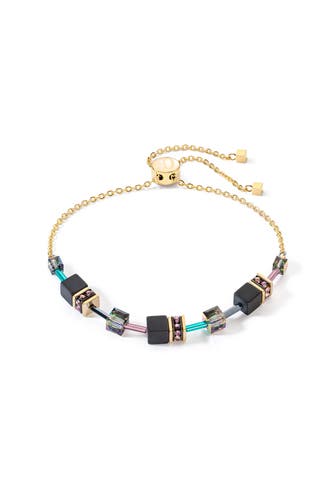 COEUR DE LION Armband GeoCUBE® Iconic Nature Chain schwarzmulticolor