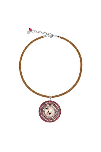 COEUR DE LION Kette Amulett Swarovski® Kristalle & Mesh rot