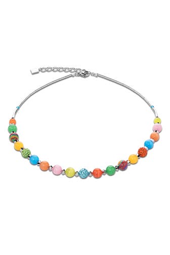 COEUR DE LION Kette Swarovski® Kristalle & Tigerauge & Strass multicolor