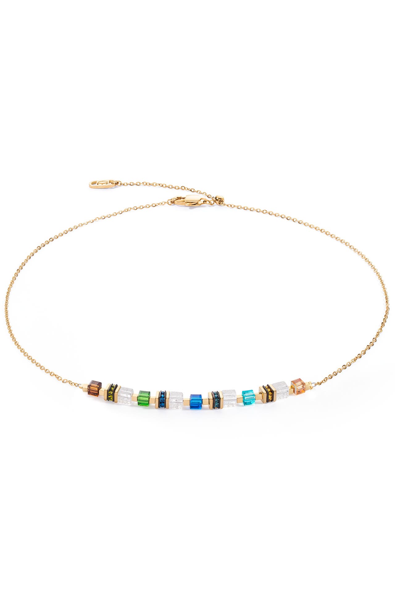 COEUR DE LION Kette Mini Cubes & Chain multicolorgold, Bild 1