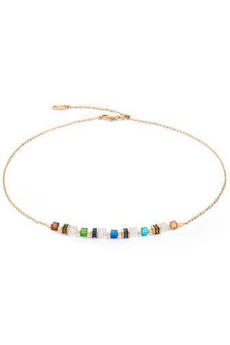 COEUR DE LION Kette Mini Cubes & Chain multicolorgold