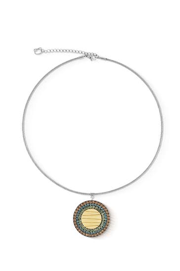 COEUR DE LION Kette Amulett Glam Waves pastell Multi-Pastell-Silber