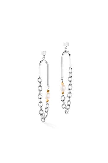 COEUR DE LION Ohrringe Boho Süsswasserperlen Multicolor