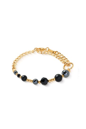 COEUR DE LION Armband Pure Spheres Schwarz-Gold