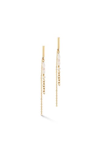 COEUR DE LION Ohrringe Brilliant Square Layer Weiß-Gold