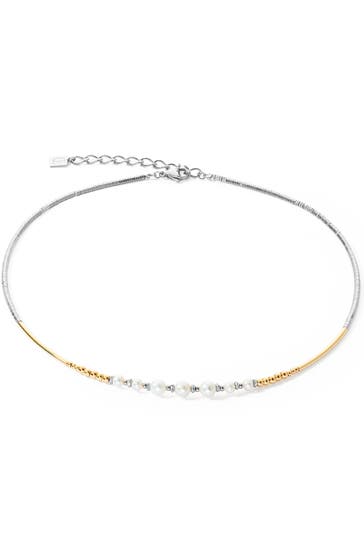 COEUR DE LION Kette Classic Princess Süßwasserperlen Bicolor Weiß bicolor