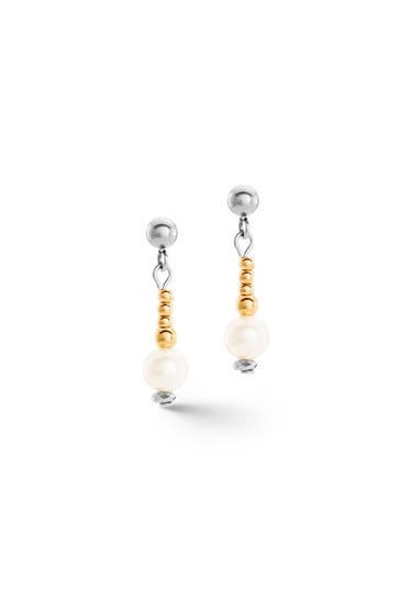 COEUR DE LION Ohrringe Classic Princess Süßwasserperlen Bicolor Weiß bicolor