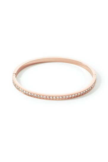 COEUR DE LION Armband Armreif Edelstahl & Kristalle slim roségold kristall 17 Kristall-Roségold