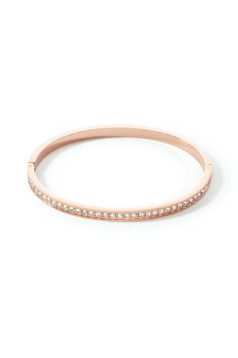 COEUR DE LION Armband Armreif Edelstahl & Kristalle slim roségold kristall 17 kristall-roségold