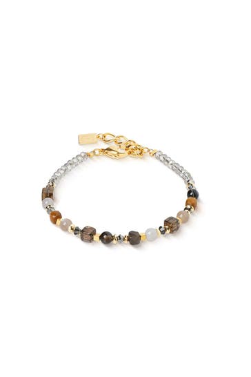 COEUR DE LION Armband Shape Mix Spikes Braun-Grau