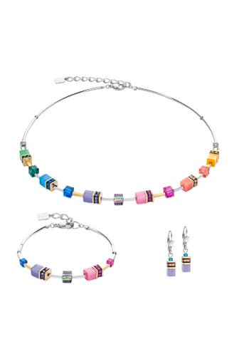 COEUR DE LION Ohrringe GeoCUBE® Iconic Lite Multicolor