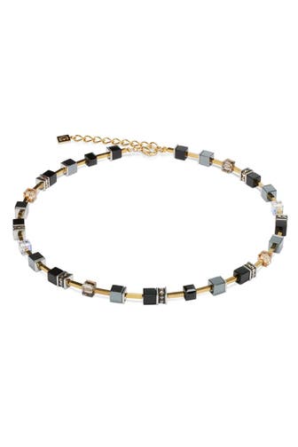 COEUR DE LION Kette GeoCUBE® Limited Edition Schwarz-Gold