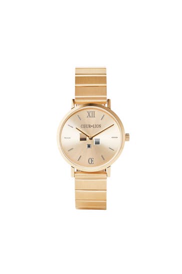 COEUR DE LION Uhr Rund Gold Sunray Monochrome Edelstahl