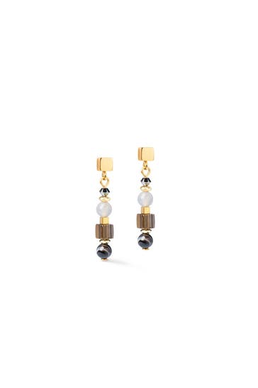 COEUR DE LION Ohrringe Shape Mix Spikes Braun-Grau